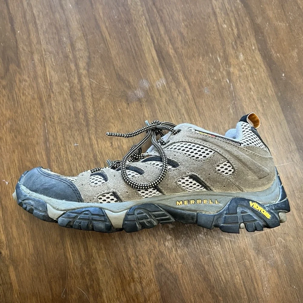 Merrell Moab Ventilator Hiking Shoes Mens 8 Walnut Brown Suede Mesh J86595